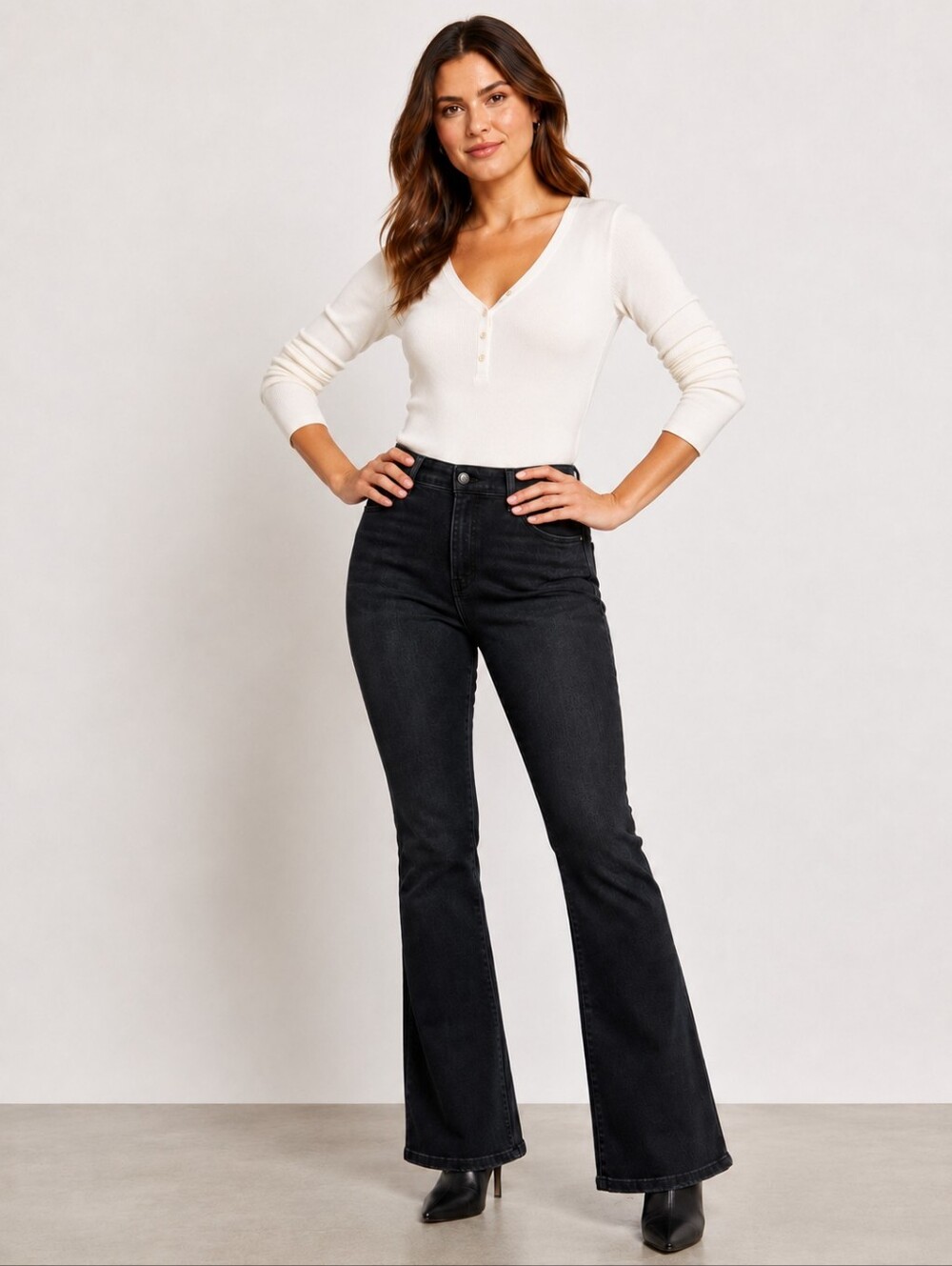 ❤️ SANCTUARY HIGH RISE DEMI BOOT FLARE JEANS, 12 (31)